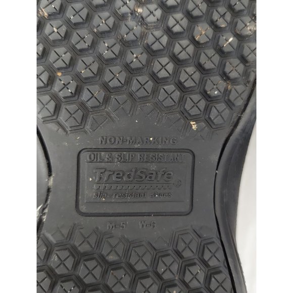 TREDSAFE Womens 6 Mens 5 Black Shoes Slip Oil Resistant Slip On Clog Nursing - Picture 7 of 7